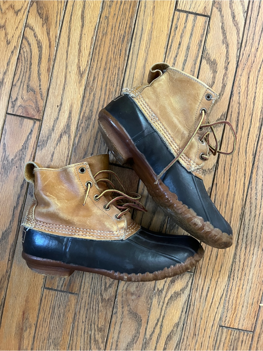 Fully broken in Bean Boots